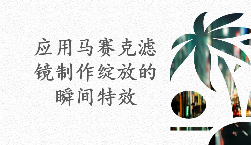 會(huì)聲會(huì)影2018  應(yīng)用馬賽克濾鏡制作綻放的瞬間特效