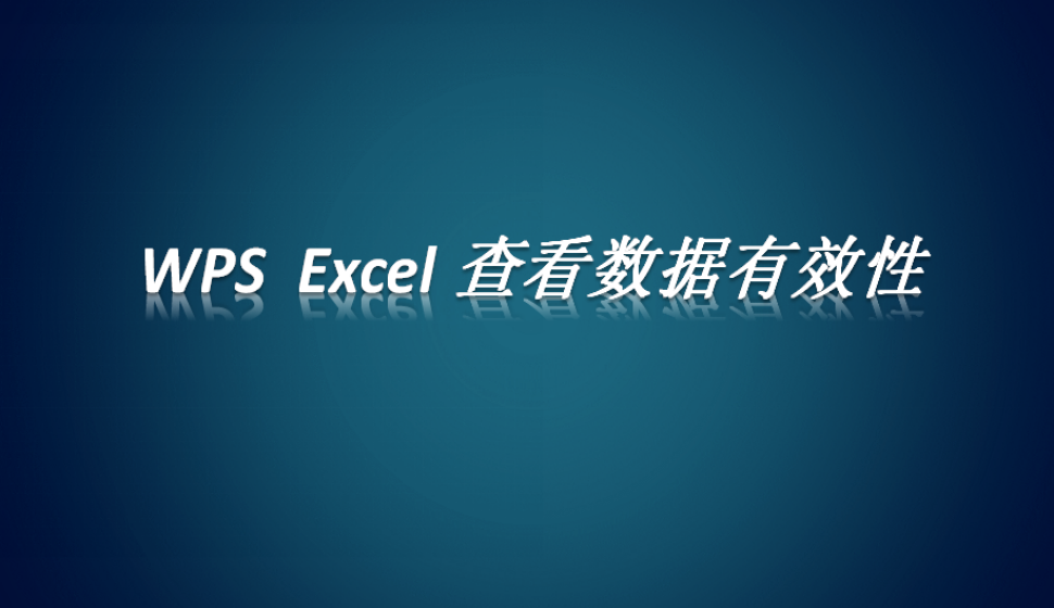 WPS  Excel 查看數(shù)據(jù)有效性