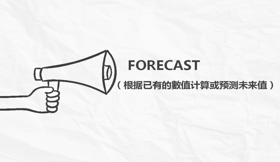 FORECAST（根據(jù)已有的數(shù)值計(jì)算或預(yù)測未來值）